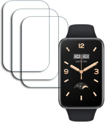 SOMTONE Edge To Edge Tempered Glass for Xiaomi Smart Band 7 Pro 1.64 inch SMARTWATCH SCREEN GUARD(Pack of 3)