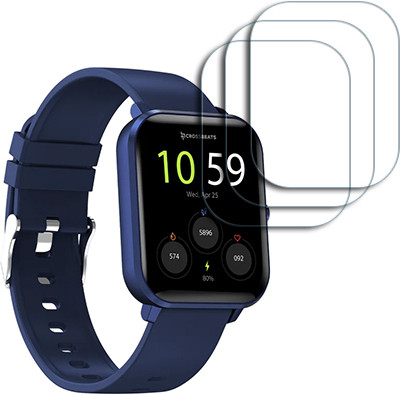 SOMTONE Edge To Edge Tempered Glass for crossbeats Ignite Ngage 1.7 inch SMARTWATCH SCREEN GUARD(Pack of 3)