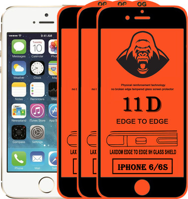 Laxdom Edge To Edge Tempered Glass for Apple iPhone 6s(Pack of 3)