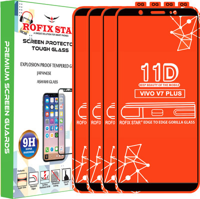 Rofix star Edge To Edge Tempered Glass for VIVO V7 Plus(Pack of 4)