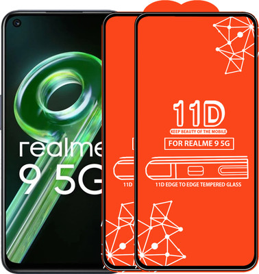 Qyist Edge To Edge Tempered Glass for Realme 9 5G(Pack of 2)