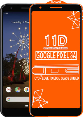 CYOR Edge To Edge Tempered Glass for GOOGLE PIXEL 3A(Pack of 1)