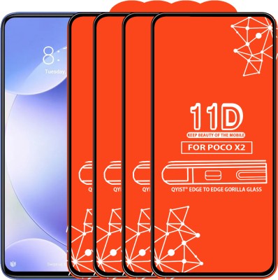 Qyist Edge To Edge Tempered Glass for Poco X2(Pack of 4)