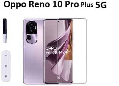 Icod9 Edge To Edge Tempered Glass for Oppo Reno 10 Pro Plus 5G, 3D UV Glass Full Coverage Gorilla Protector (Except Edges)(Pack of 1)