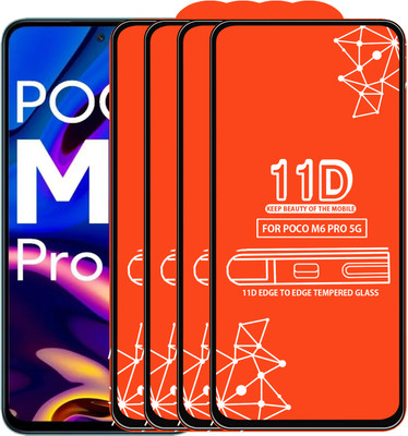 Qyist Edge To Edge Tempered Glass for Poco M6 Pro 5G(Pack of 4)