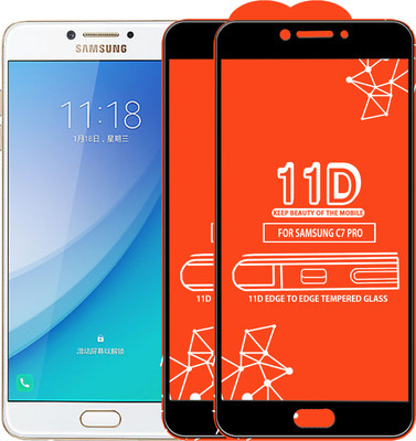 Roxel Edge To Edge Tempered Glass for Samsung Galaxy C7 Pro(Pack of 2)