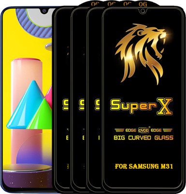 PFOAM Edge To Edge Tempered Glass for SAMSUNG GALAXY M31(Pack of 4)