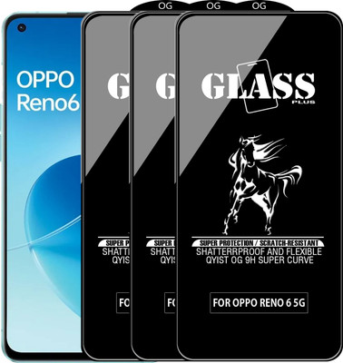 Qyist Edge To Edge Tempered Glass for OPPO RENO 6 5G(Pack of 3)