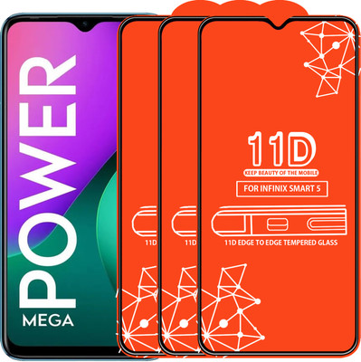 Roxel Edge To Edge Tempered Glass for Infinix Smart 5(Pack of 3)