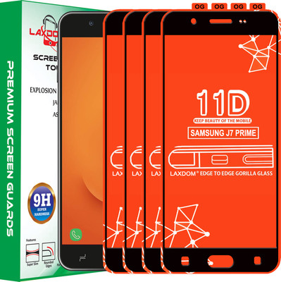 Laxdom Edge To Edge Tempered Glass for Samsung Galaxy J7 Prime(Pack of 4)