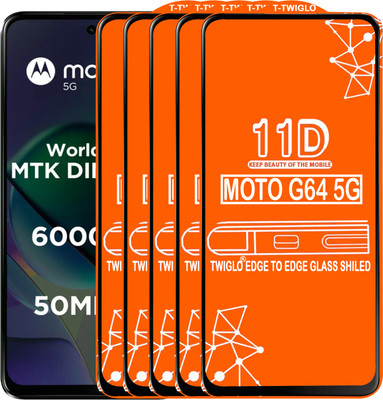 TWIGLO Edge To Edge Tempered Glass for MOTO G64 5G(Pack of 5)