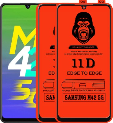 Laxdom Edge To Edge Tempered Glass for SAMSUNG GALAXY M42 5G(Pack of 2)