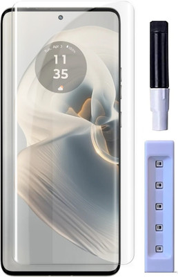 OneTech Edge To Edge Tempered Glass for Vivo X80 / X80 Pro 9H Hardness, Premium UV Screen Protector(Pack of 1)