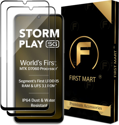 FIRST MART Edge To Edge Tempered Glass for Lava Storm Play 5G, Lava Storm Play(Pack of 2)