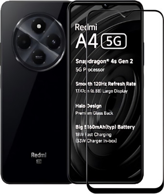 Sarju Edge To Edge Tempered Glass for Redmi A4 5G(Pack of 1)