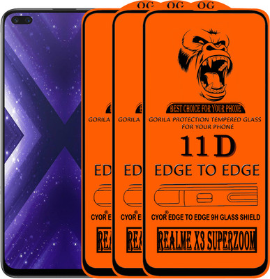 CYOR Edge To Edge Tempered Glass for REALME X3 SUPERZOOM(Pack of 3)