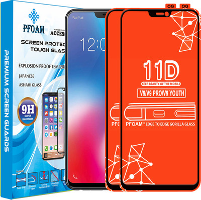 PFOAM Edge To Edge Tempered Glass for Vivo V9 Youth(Pack of 2)