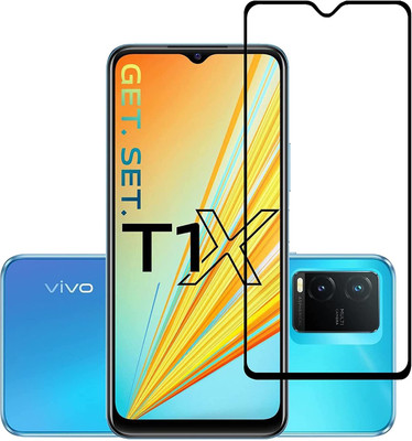 Bodoma Edge To Edge Tempered Glass for Vivo T1X 4G(Pack of 1)