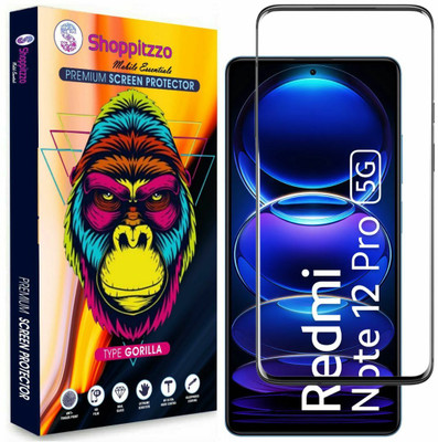 Shoppitzzo Edge To Edge Tempered Glass for Redmi Note 12 Pro 5G|Redmi Note 12 Pro Plus 5G**DuraGlass**Millitary Grade-Anti Explosion-Tempered Glass/Full Screen Coverage-Edge to Edge/9H Hardness/With Easy Installation Kit(Pack of 1)