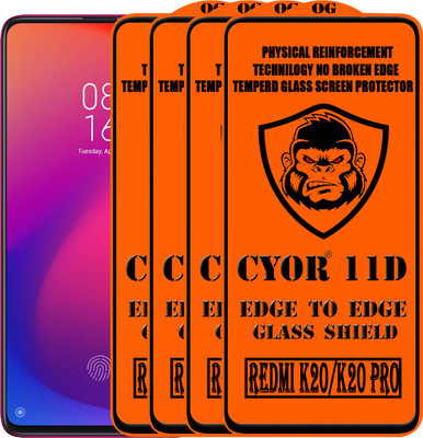 CYOR Edge To Edge Tempered Glass for Mi K20(Pack of 4)