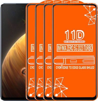 CYOR Edge To Edge Tempered Glass for INFINIX ZERO 5G 2023 TURBO(Pack of 4)