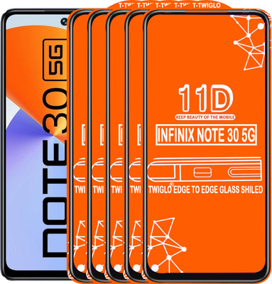TWIGLO Edge To Edge Tempered Glass for INFINIX NOTE 30 5G(Pack of 5)