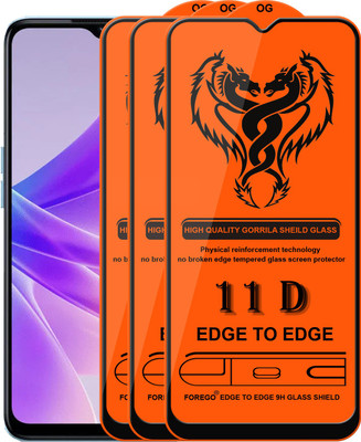 Forego Edge To Edge Tempered Glass for Oppo A57 5G(Pack of 3)