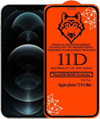 DeepzHub Edge To Edge Tempered Glass for iPhone 12 Pro Max(Pack of 1)