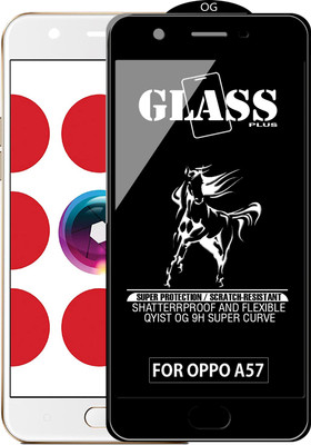 Qyist Edge To Edge Tempered Glass for Oppo A57(Pack of 1)