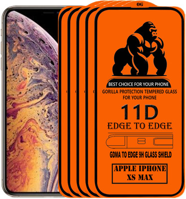 GDMA Edge To Edge Tempered Glass for Apple iPhone XS Max(Pack of 5)