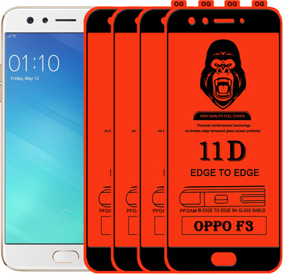 Rofix star Edge To Edge Tempered Glass for Oppo F3(Pack of 4)