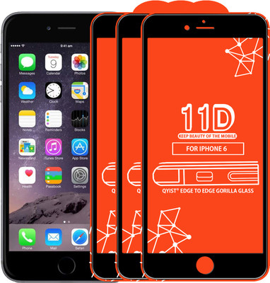 Qyist Edge To Edge Tempered Glass for Apple iPhone 6(Pack of 3)