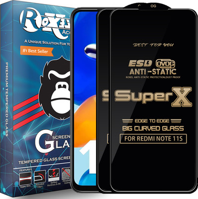 Roxel Edge To Edge Tempered Glass for REDMI NOTE 11S(Pack of 2)