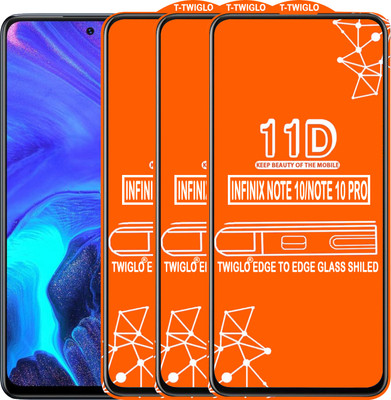 TWIGLO Edge To Edge Tempered Glass for INFINIX NOTE 10 PRO(Pack of 3)