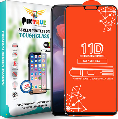 PikTrue Edge To Edge Tempered Glass for OnePlus 6(Pack of 1)