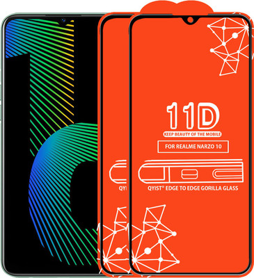 Qyist Edge To Edge Tempered Glass for Realme Narzo 10(Pack of 2)