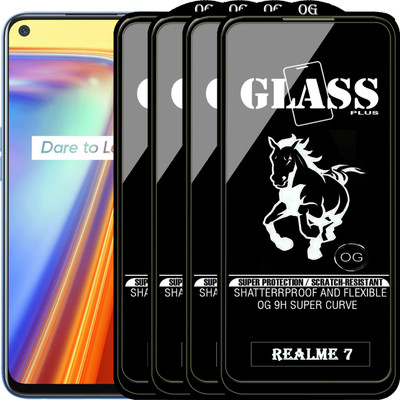 PFOAM Edge To Edge Tempered Glass for REALME 7(Pack of 4)