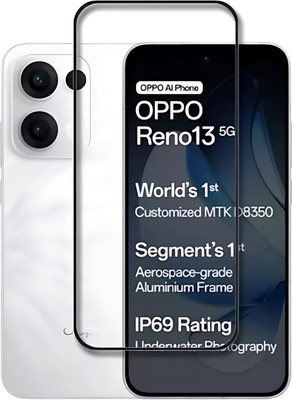Mobtech Edge To Edge Tempered Glass for Oppo Reno 13 5G, Oppo Reno 13, Reno93(Pack of 1)