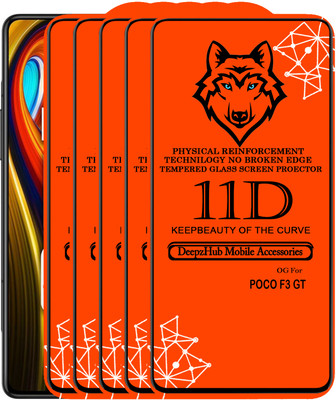 DeepzHub Edge To Edge Tempered Glass for POCO F3 GT(Pack of 5)