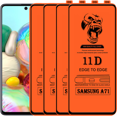 PFOAM Edge To Edge Tempered Glass for SAMSUNG GALAXY A71(Pack of 4)