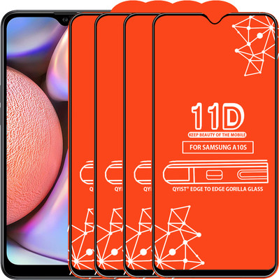 Qyist Edge To Edge Tempered Glass for Samsung Galaxy A10S(Pack of 4)