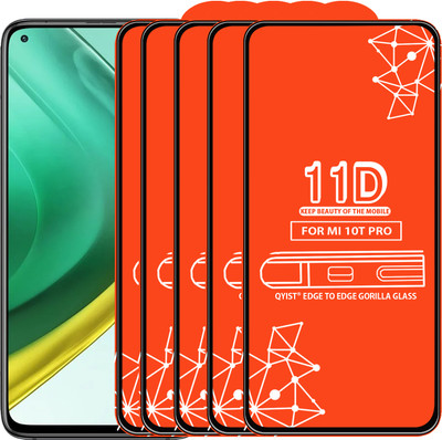 Qyist Edge To Edge Tempered Glass for Mi 10T Pro(Pack of 5)