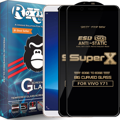 Roxel Edge To Edge Tempered Glass for VIVO Y71(Pack of 2)