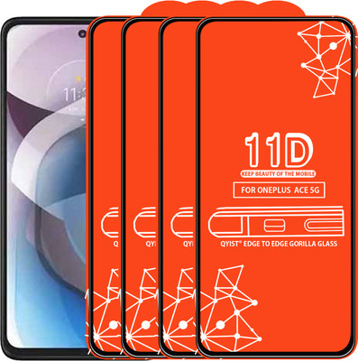 Qyist Edge To Edge Tempered Glass for Oneplus Ace 5G(Pack of 4)