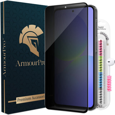 ArmourPro Edge To Edge Tempered Glass for Samsung Galaxy A36 5G, Samsung A36, Privacy Anti Spy Protection Glass with Cable Protector(Pack of 1)