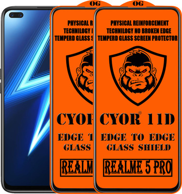 CYOR Edge To Edge Tempered Glass for REALME 6 PRO(Pack of 2)
