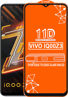 CYOR Edge To Edge Tempered Glass for VIVO IQOO Z3(Pack of 1)