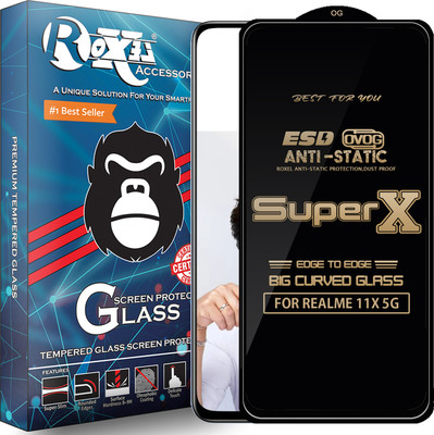 Roxel Edge To Edge Tempered Glass for REALME 11X 5G(Pack of 1)