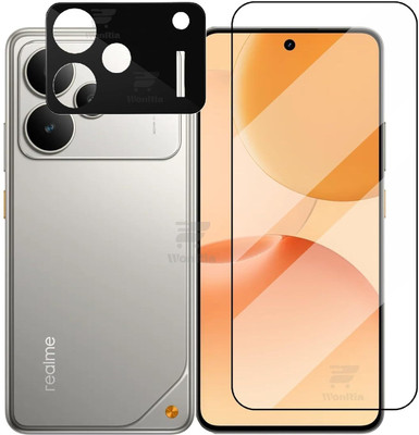 WonReza Edge To Edge Tempered Glass for Realme P4, Realme P4 5G, with Camera Lens Protector(Pack of 1)
