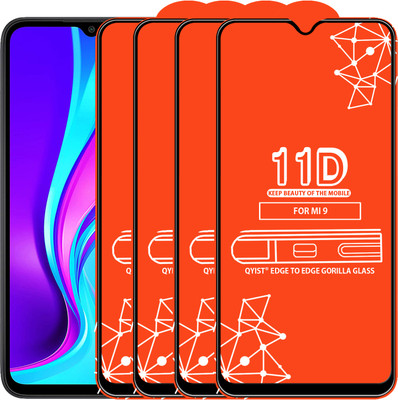 Qyist Edge To Edge Tempered Glass for Redmi 9(Pack of 4)